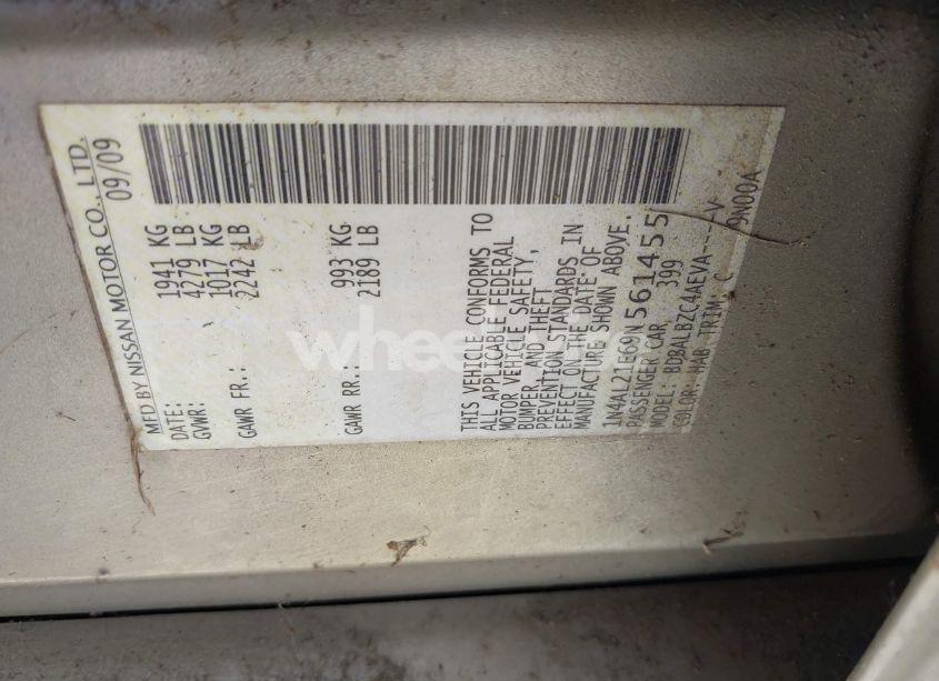 Photo 9 of 2009 Nissan Altima 2.5 S (VIN 1N4AL21E69N561455)