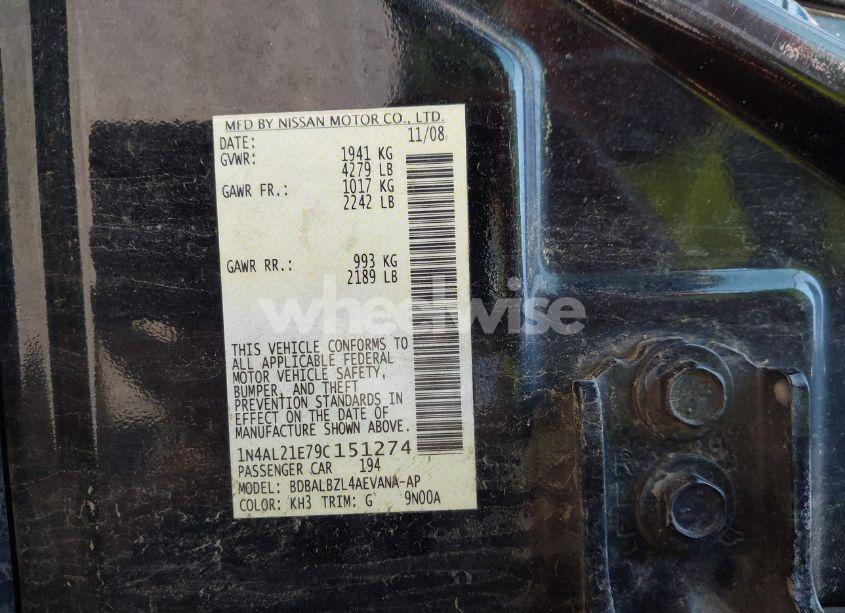 Photo 9 of 2009 Nissan Altima 2.5 S (VIN 1N4AL21E79C151274)