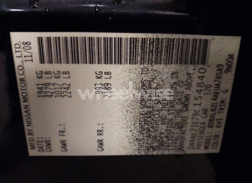 Photo 9 of 2009 Nissan Altima 2.5 S (VIN 1N4AL21E79C154840)