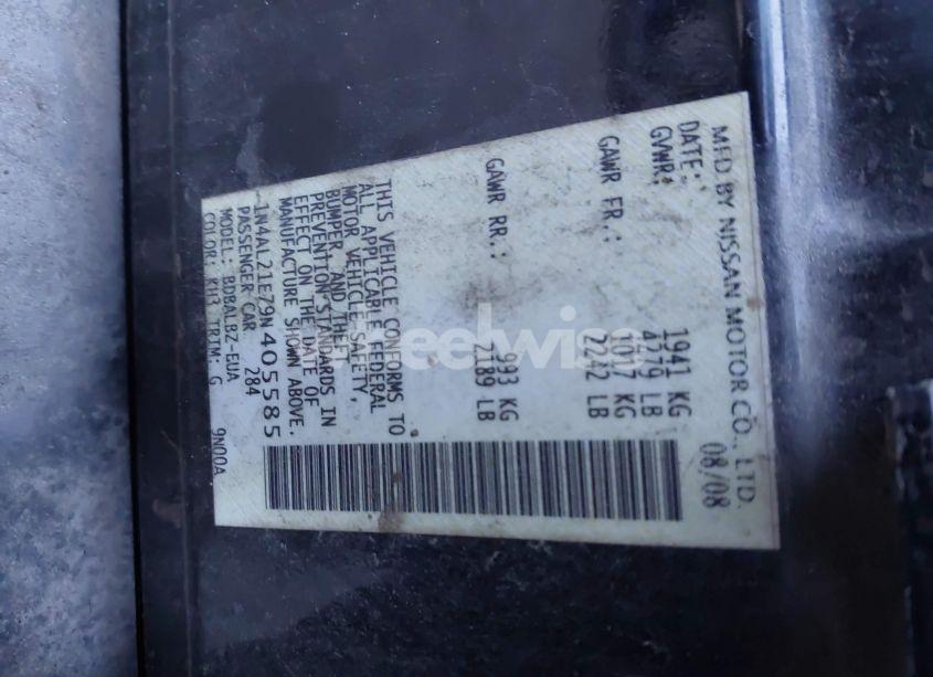 Photo 9 of 2009 Nissan Altima 2.5 S (VIN 1N4AL21E79N405585)