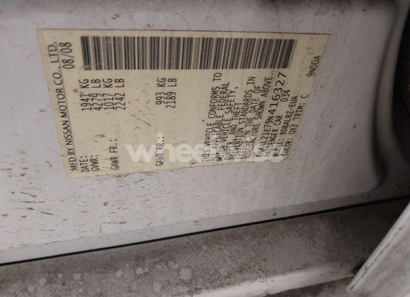 Photo 9 of 2009 Nissan Altima 2.5 S (VIN 1N4AL21E79N416327)