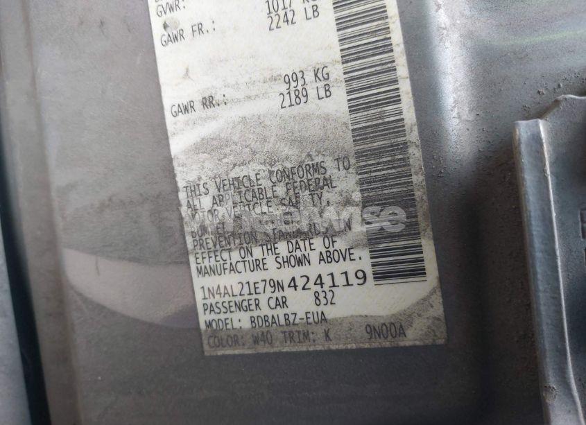 Photo 9 of 2009 Nissan Altima 2.5 S (VIN 1N4AL21E79N424119)