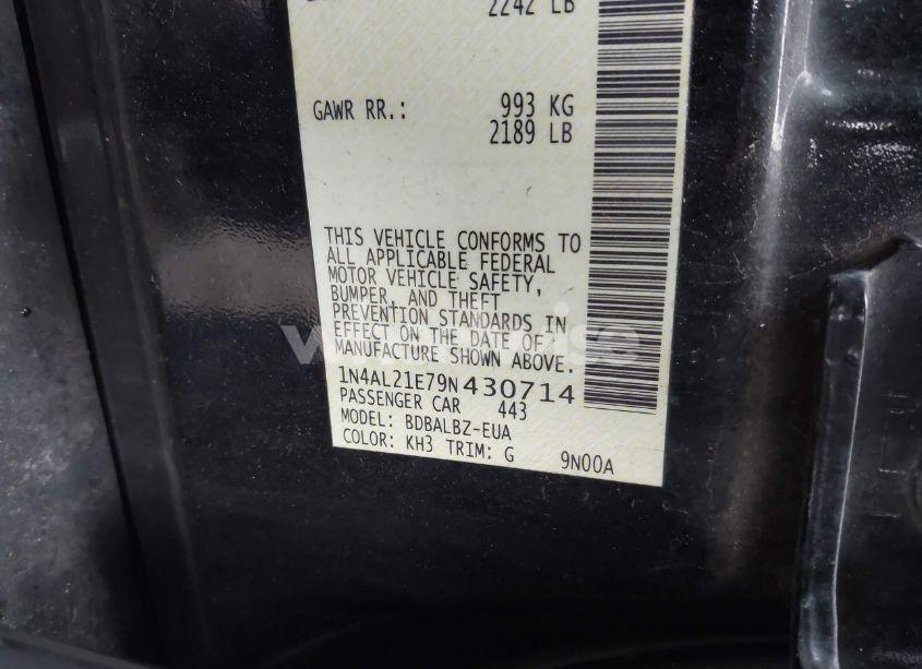 Photo 9 of 2009 Nissan Altima 2.5 S (VIN 1N4AL21E79N430714)