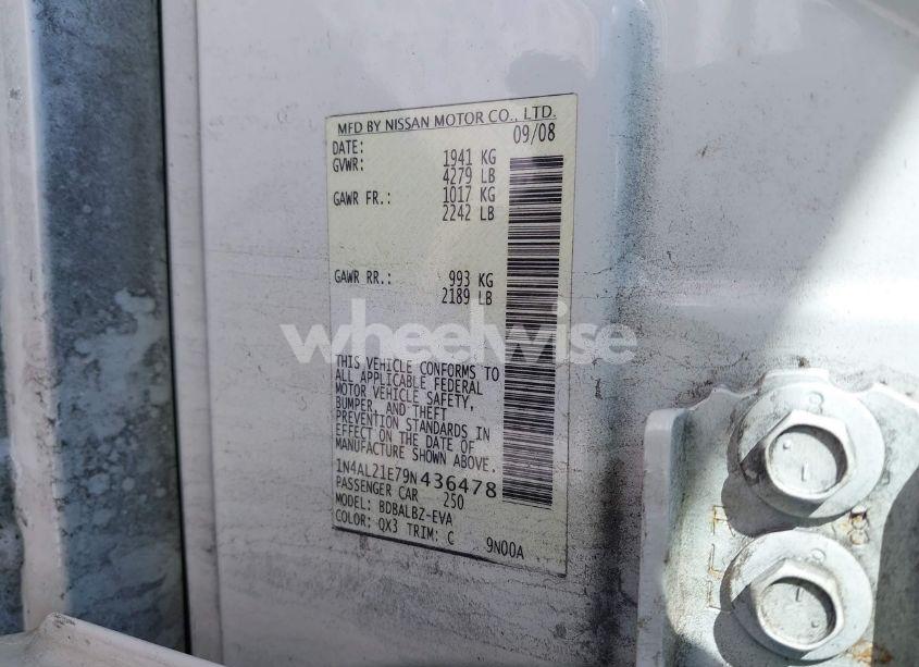 Photo 9 of 2009 Nissan Altima 2.5 S (VIN 1N4AL21E79N436478)