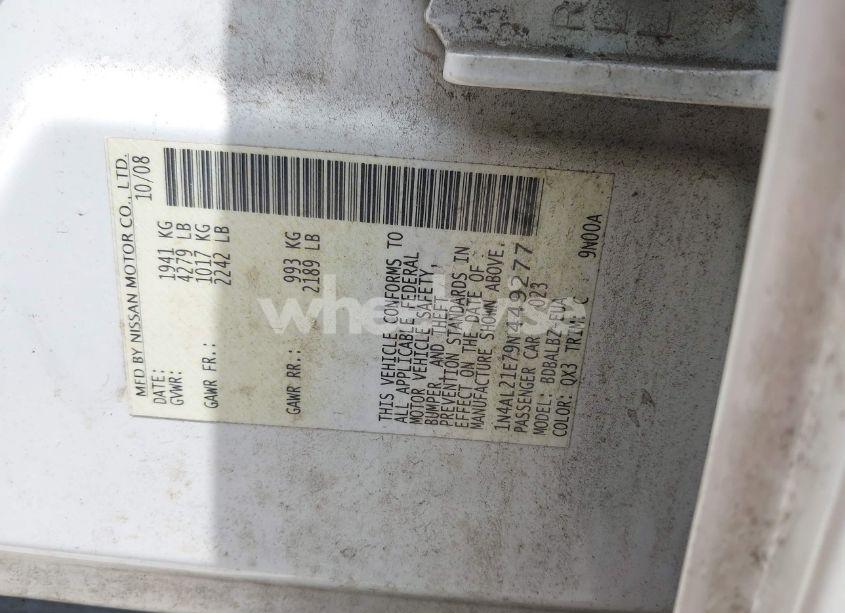 Photo 9 of 2009 Nissan Altima 2.5 S (VIN 1N4AL21E79N449277)