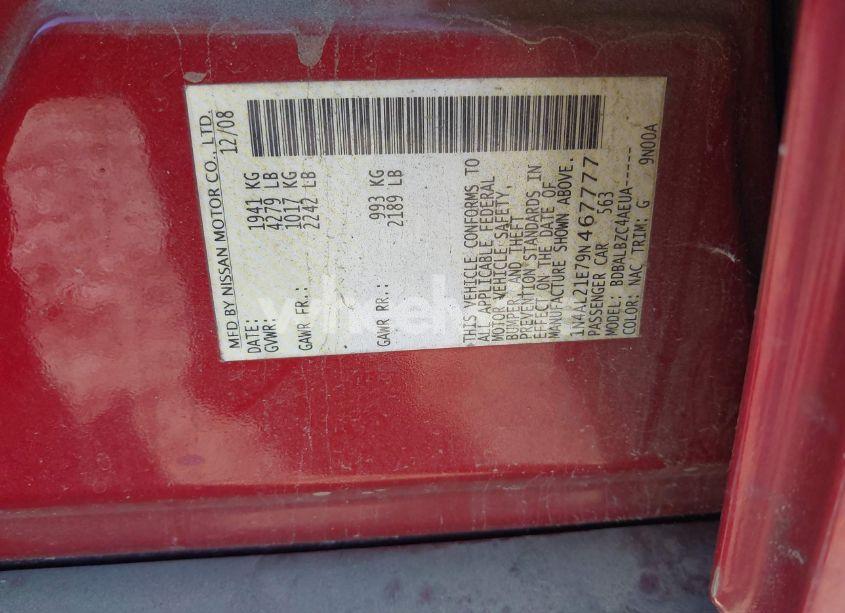 Photo 9 of 2009 Nissan Altima 2.5 S (VIN 1N4AL21E79N467777)