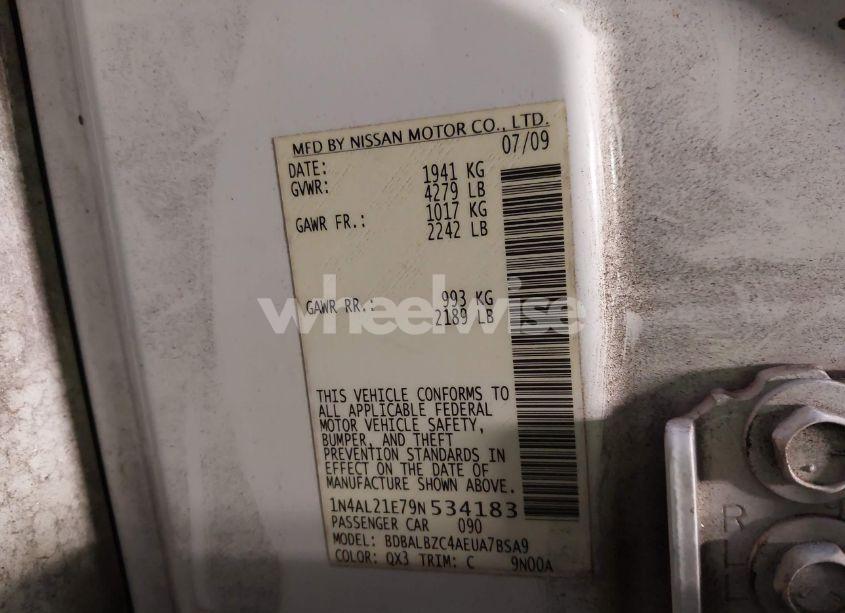 Photo 9 of 2009 Nissan Altima 2.5 S (VIN 1N4AL21E79N534183)