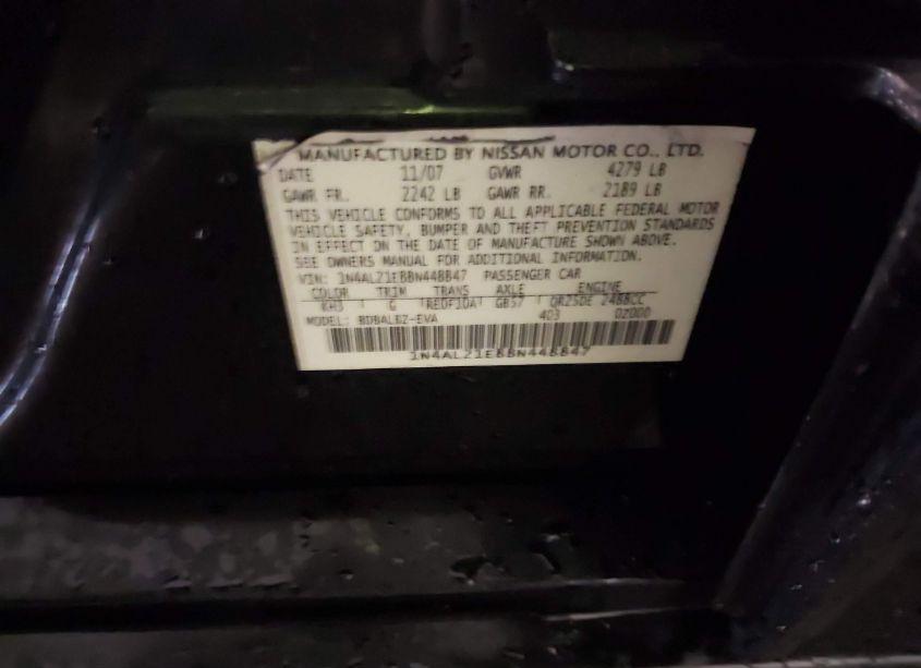 Photo 9 of 2008 Nissan Altima 2.5 S (VIN 1N4AL21E88N448847)