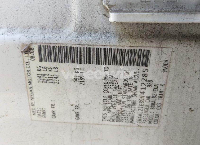 Photo 9 of 2009 Nissan Altima 2.5 S (VIN 1N4AL21E89N412285)