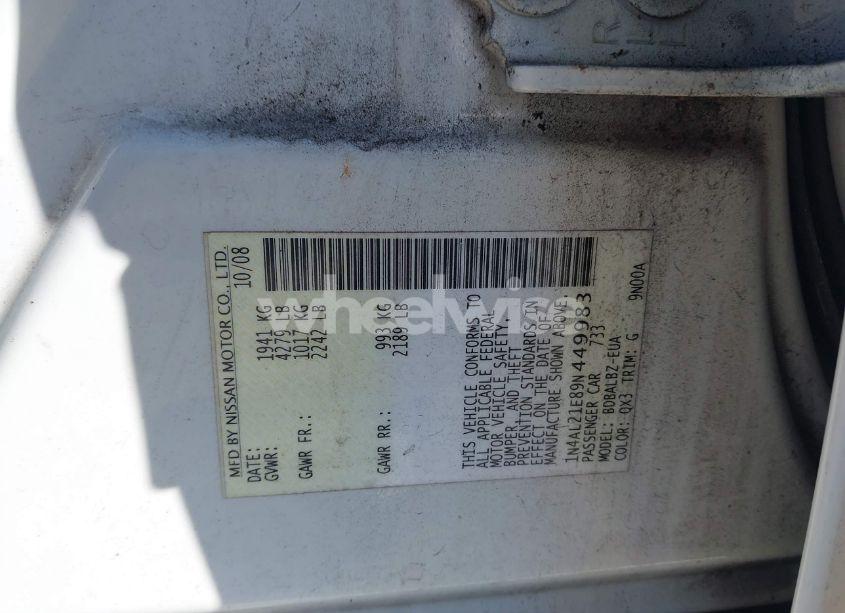 Photo 9 of 2009 Nissan Altima 2.5 S (VIN 1N4AL21E89N449983)