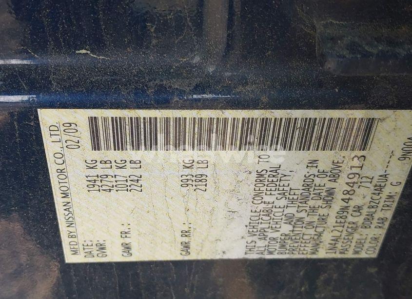 Photo 9 of 2009 Nissan Altima 2.5 S (VIN 1N4AL21E89N484913)