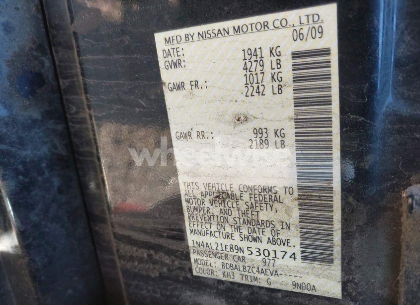 Photo 9 of 2009 Nissan Altima 2.5 S (VIN 1N4AL21E89N530174)