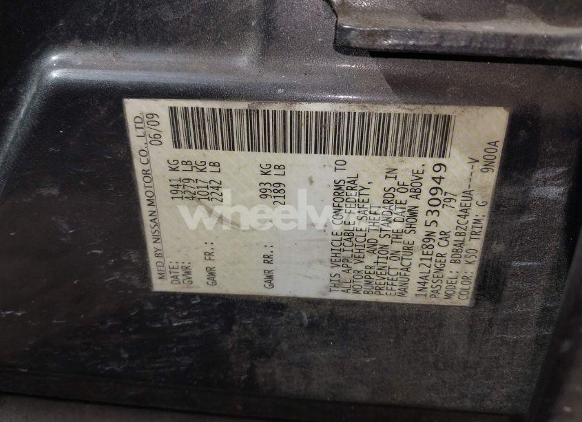 Photo 9 of 2009 Nissan Altima 2.5 S (VIN 1N4AL21E89N530949)