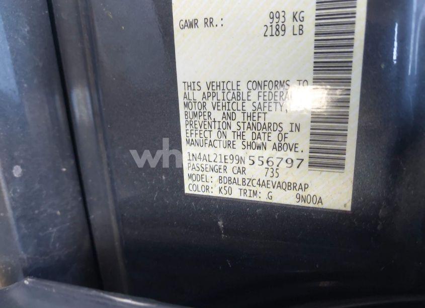 Photo 9 of 2009 Nissan Altima 2.5 S (VIN 1N4AL21E99N556797)