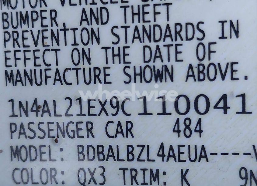 Photo 9 of 2009 Nissan Altima 2.5 S (VIN 1N4AL21EX9C110041)