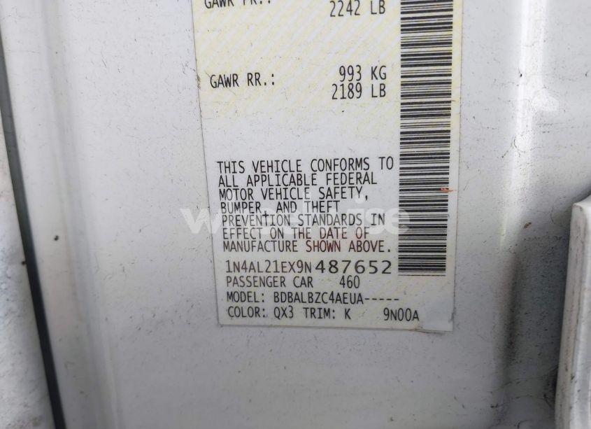 Photo 9 of 2009 Nissan Altima 2.5 S (VIN 1N4AL21EX9N487652)