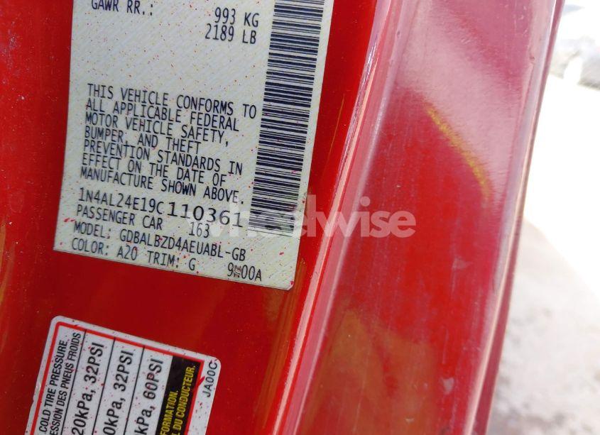 Photo 9 of 2009 Nissan Altima 2.5 S (VIN 1N4AL24E19C110361)