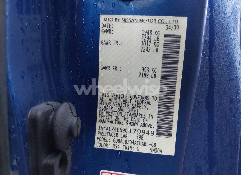 Photo 9 of 2009 Nissan Altima 2.5 S (VIN 1N4AL24E69C179949)