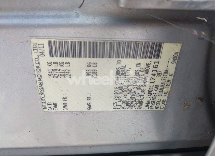 Photo 9 of 2011 Nissan Altima 2.5 S (VIN 1N4AL2AP0BC174161)