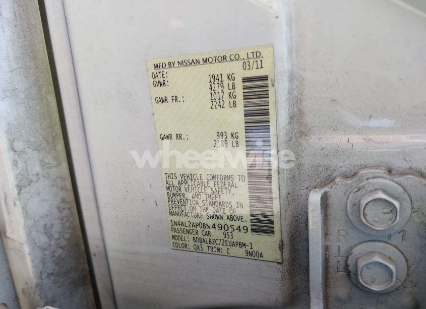 Photo 9 of 2011 Nissan Altima 2.5 S (VIN 1N4AL2AP0BN490549)