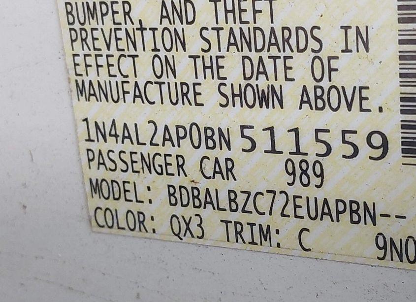 Photo 9 of 2011 Nissan Altima 2.5 S (VIN 1N4AL2AP0BN511559)