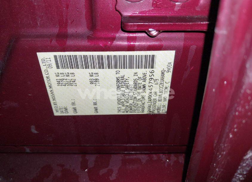 Photo 9 of 2012 Nissan Altima 2.5 S (VIN 1N4AL2AP0CN457956)