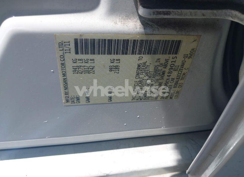 Photo 9 of 2012 Nissan Altima 2.5 S (VIN 1N4AL2AP0CN489015)