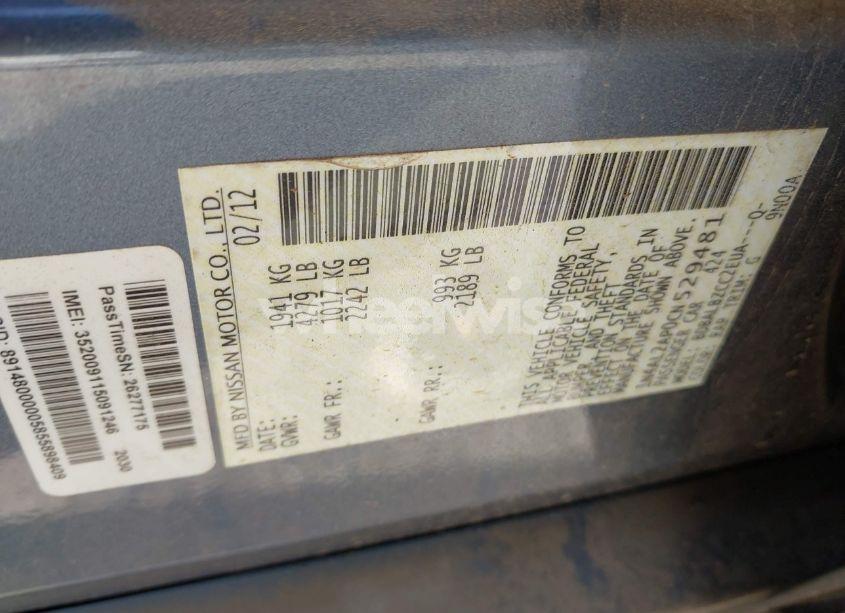 Photo 9 of 2012 Nissan Altima 2.5 S (VIN 1N4AL2AP0CN529481)