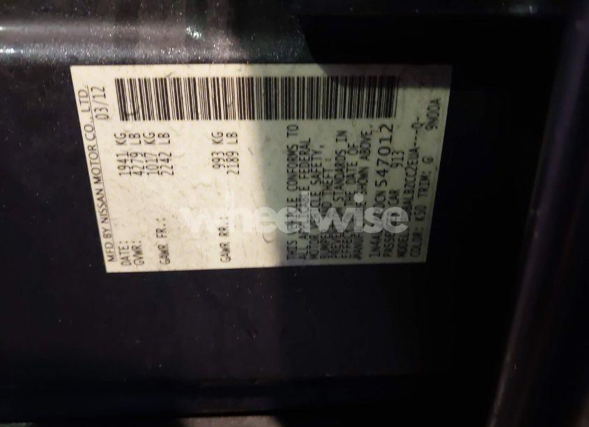 Photo 9 of 2012 Nissan Altima 2.5 S (VIN 1N4AL2AP0CN547012)