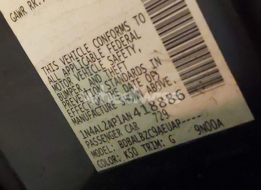 Photo 9 of 2010 Nissan Altima 2.5 S (VIN 1N4AL2AP1AN418886)