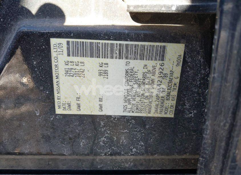 Photo 9 of 2010 Nissan Altima 2.5 S (VIN 1N4AL2AP1AN423926)