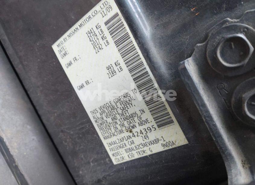 Photo 9 of 2010 Nissan Altima 2.5 S (VIN 1N4AL2AP1AN424395)