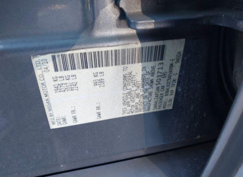 Photo 9 of 2010 Nissan Altima 2.5 S (VIN 1N4AL2AP1AN503713)