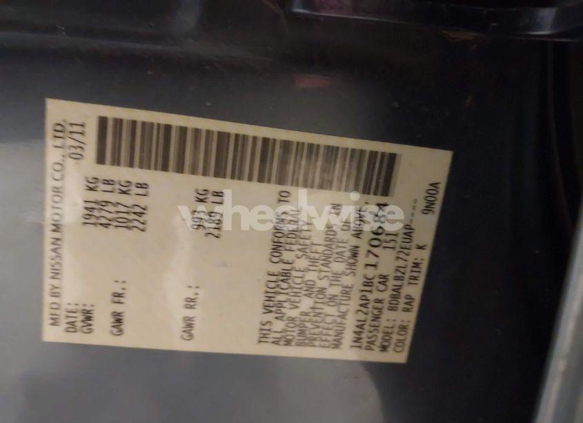 Photo 9 of 2011 Nissan Altima 2.5 S (VIN 1N4AL2AP1BC170684)