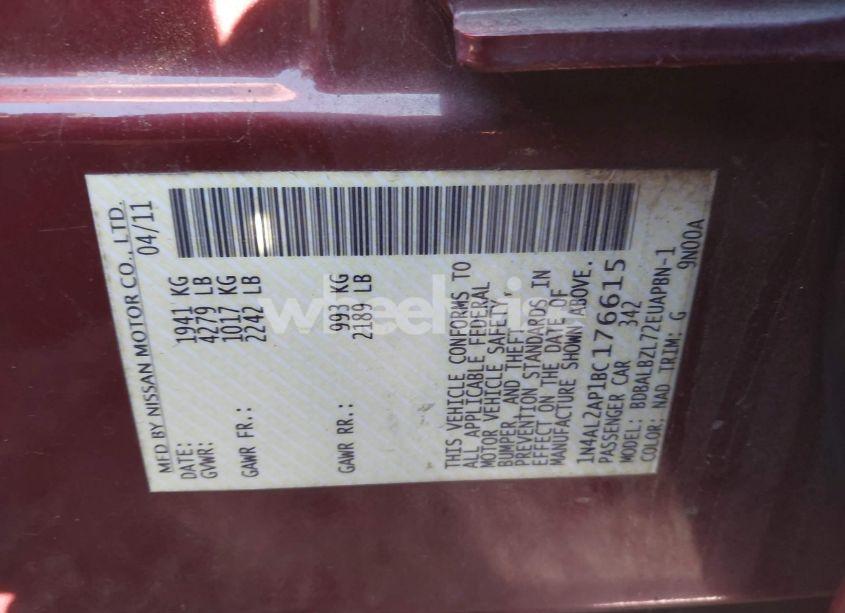 Photo 9 of 2011 Nissan Altima 2.5 S (VIN 1N4AL2AP1BC176615)