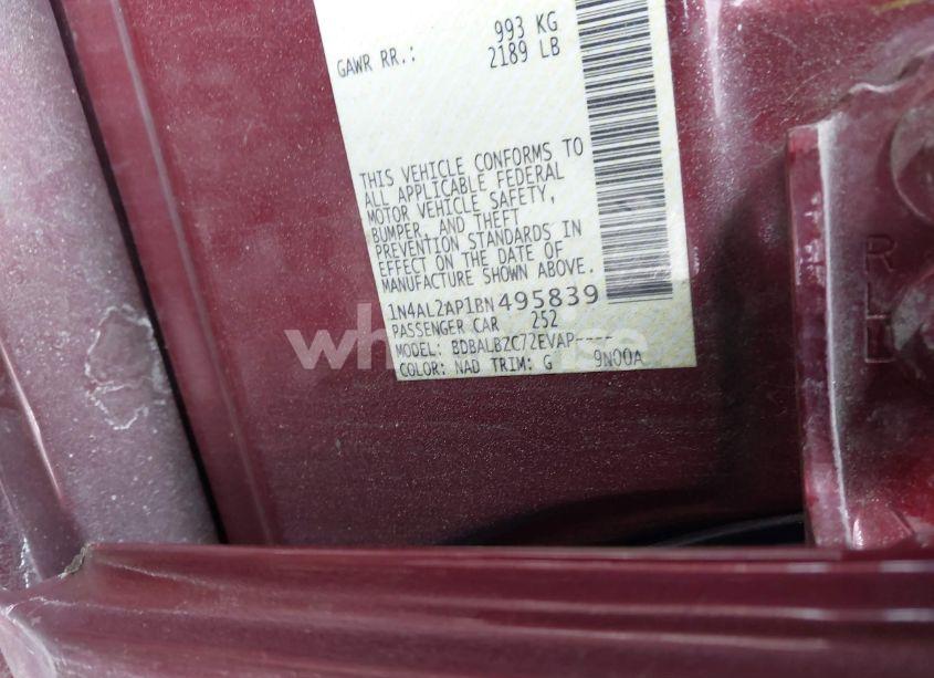 Photo 9 of 2011 Nissan Altima 2.5 S (VIN 1N4AL2AP1BN495839)