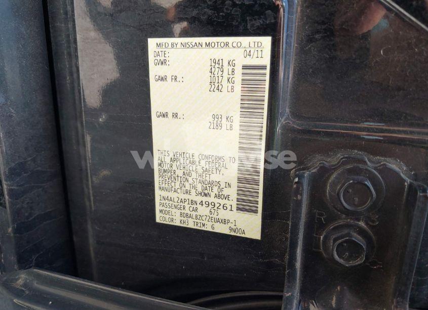 Photo 9 of 2011 Nissan Altima 2.5 S (VIN 1N4AL2AP1BN499261)