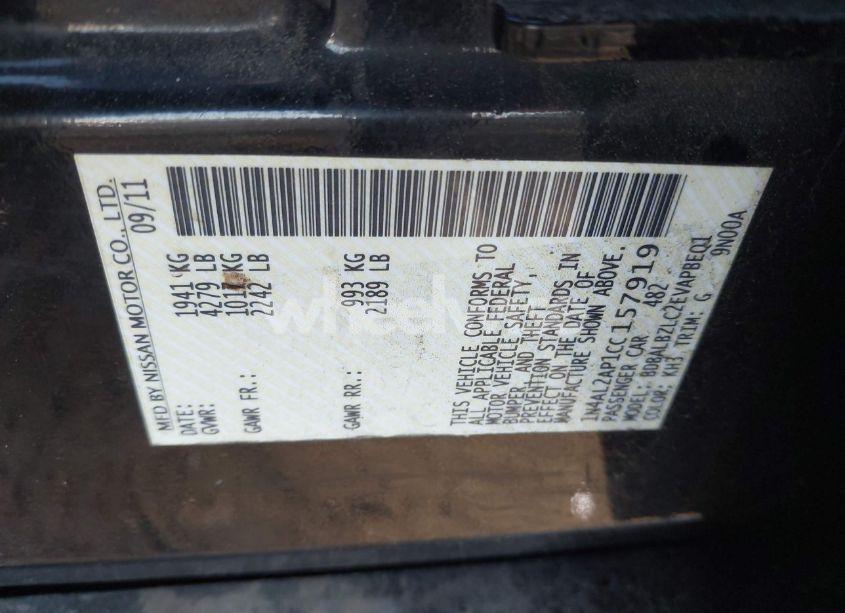 Photo 9 of 2012 Nissan Altima 2.5 S (VIN 1N4AL2AP1CC157919)