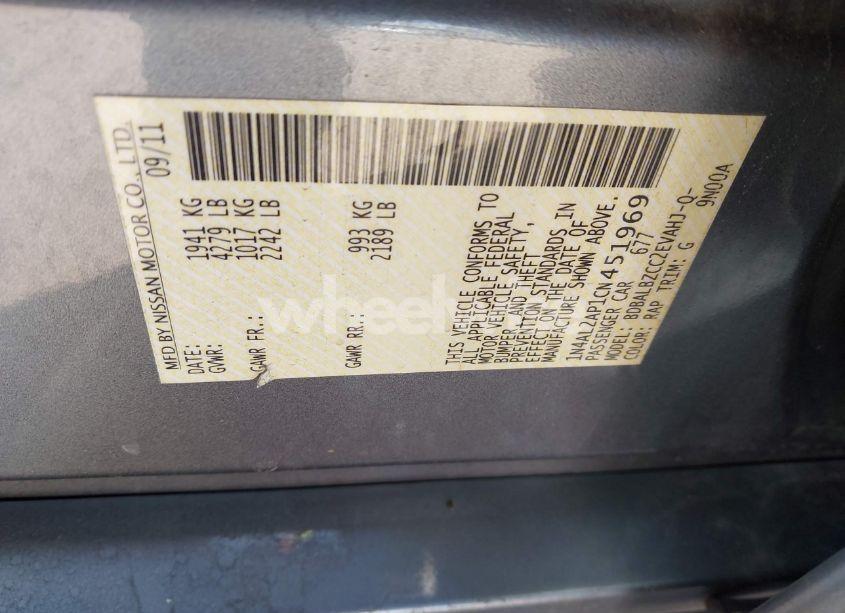 Photo 9 of 2012 Nissan Altima 2.5 S (VIN 1N4AL2AP1CN451969)