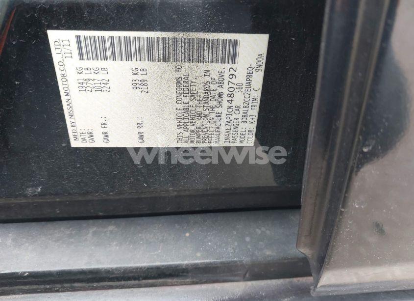 Photo 9 of 2012 Nissan Altima 2.5 SL (VIN 1N4AL2AP1CN480792)