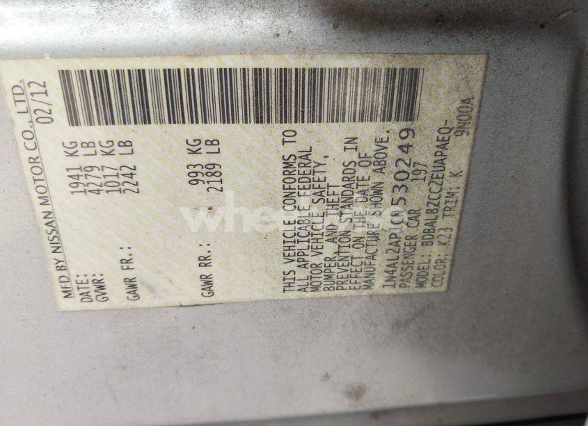 Photo 9 of 2012 Nissan Altima 2.5 S (VIN 1N4AL2AP1CN530249)