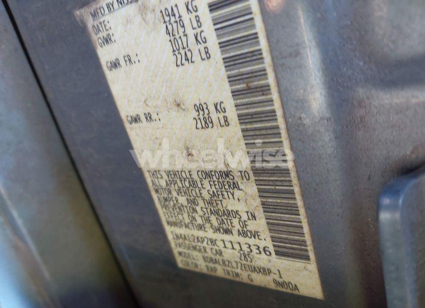 Photo 9 of 2011 Nissan Altima 2.5 S (VIN 1N4AL2AP2BC111336)