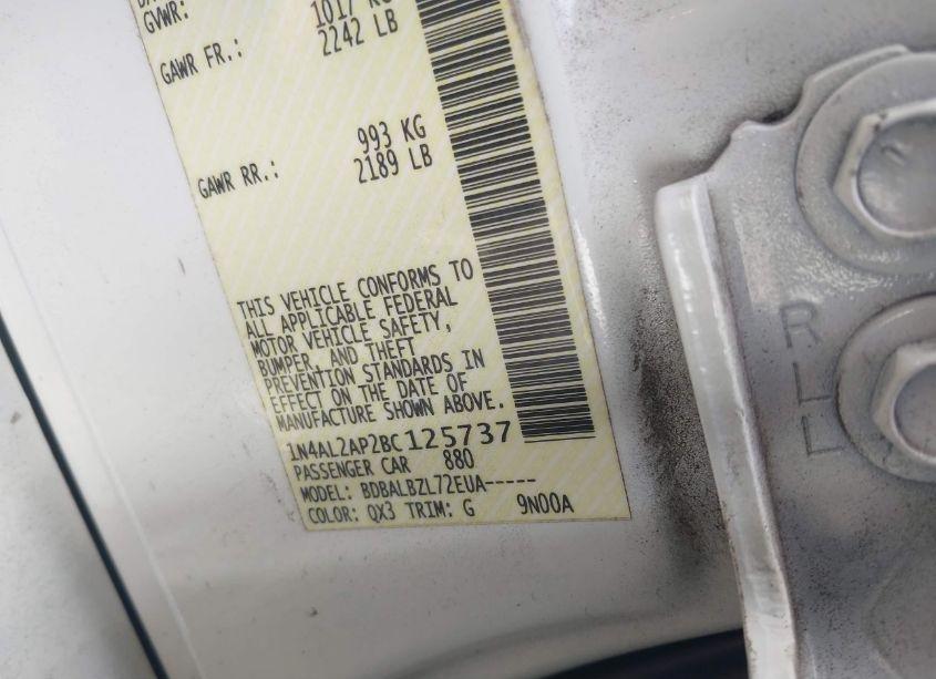 Photo 9 of 2011 Nissan Altima 2.5 S (VIN 1N4AL2AP2BC125737)