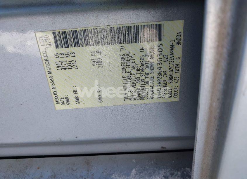 Photo 9 of 2011 Nissan Altima 2.5 S (VIN 1N4AL2AP2BN430305)