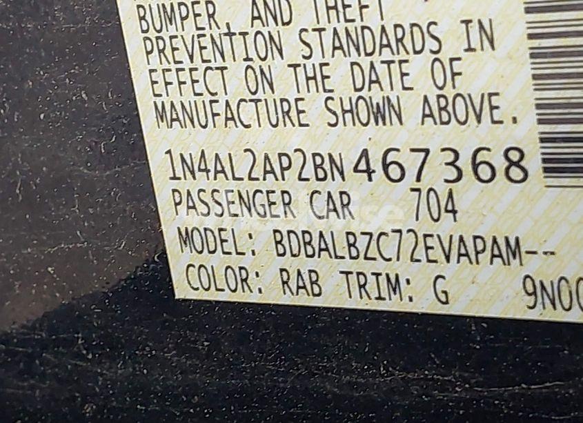 Photo 9 of 2011 Nissan Altima 2.5 S (VIN 1N4AL2AP2BN467368)