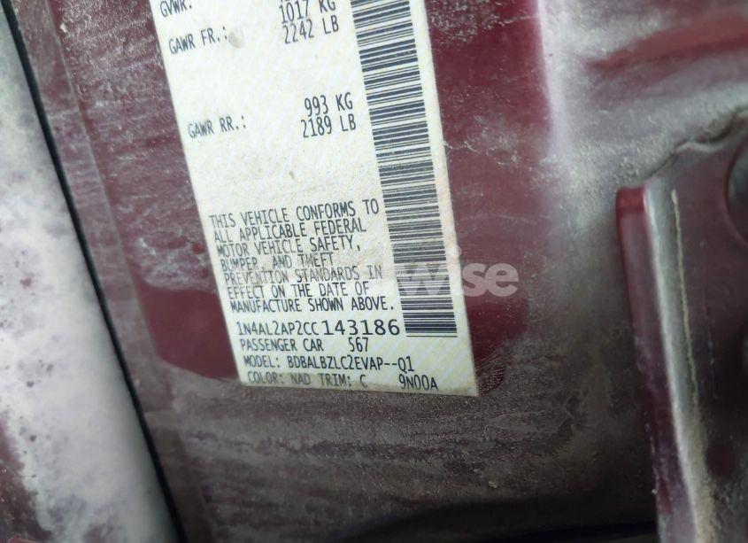 Photo 9 of 2012 Nissan Altima 2.5 S (VIN 1N4AL2AP2CC143186)