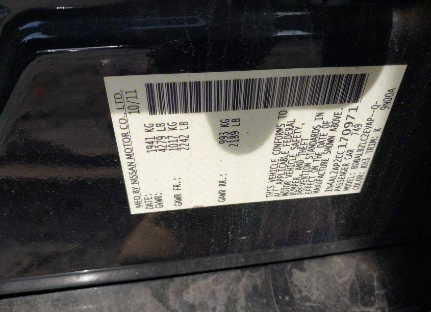 Photo 9 of 2012 Nissan Altima 2.5 S (VIN 1N4AL2AP2CC170971)