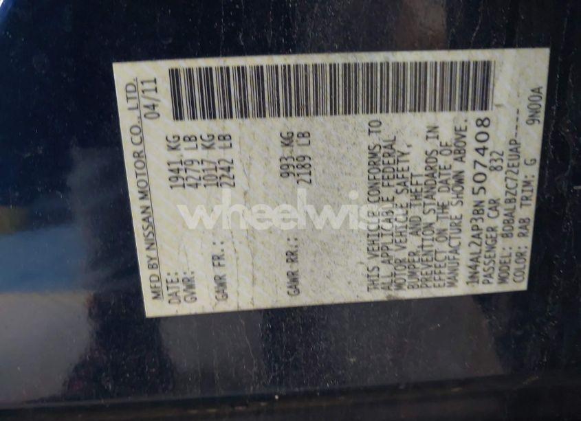 Photo 9 of 2011 Nissan Altima 2.5 S (VIN 1N4AL2AP3BN507408)