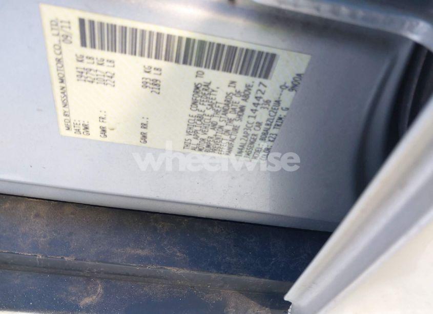 Photo 9 of 2012 Nissan Altima 2.5 S (VIN 1N4AL2AP3CC144427)