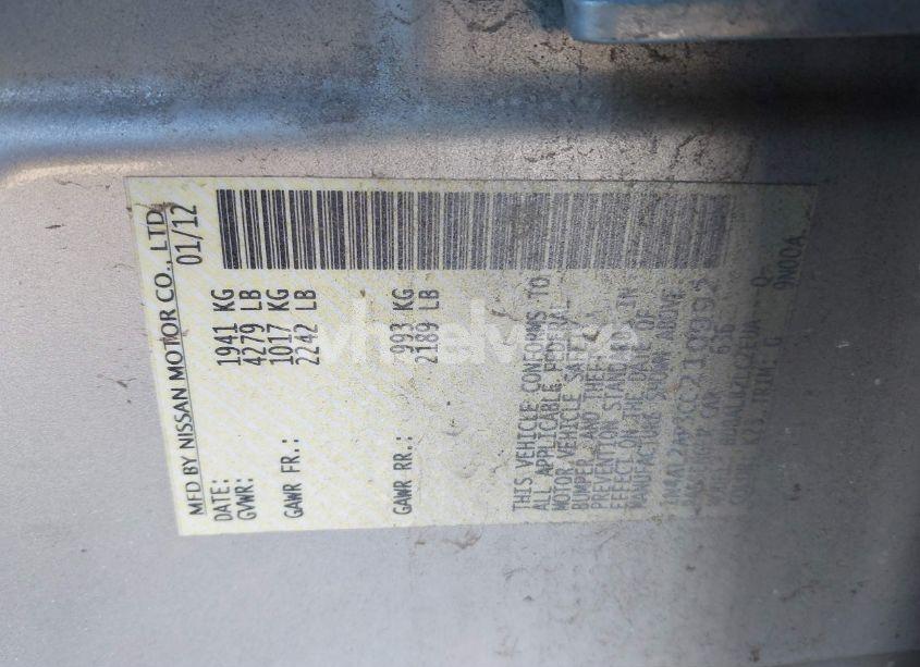 Photo 9 of 2012 Nissan Altima 2.5 S (VIN 1N4AL2AP3CC210992)